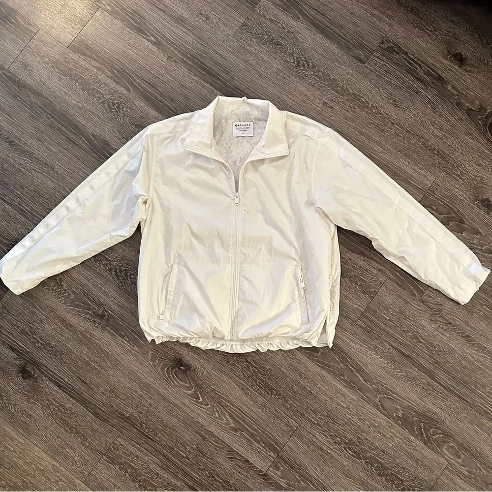 Athleta Sightseer Lace Jacket Magnolia White